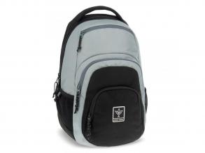 Ars Una: Ash AU-2 grau-schwarzer runder Schulranzen, Rucksack 32x46x22cm