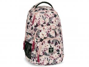 Ars Una: Flowery Pink floral AU-2 Schultasche, Rucksack 32x46x22cm