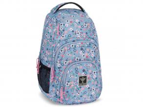 Ars Una: Peald Blossom Blue floral AU-2 Schultasche, Rucksack 32x46x22cm