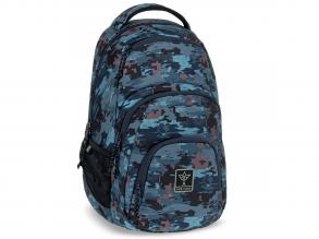 Ars Una: Hyde blau camo AU-2 Schultasche, Rucksack 32x46x22cm