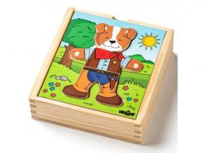 Dress up doggy holz puzzle 18pcs - Woodyland