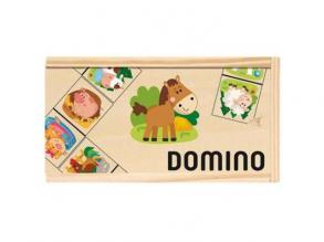 Holzdomino mit Tiermuster