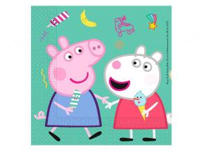 Peppa Pig: 20 Servietten-Set - grün