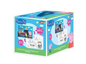 Peppa pig 2-in-1 Färbung Puzzle 48pcs