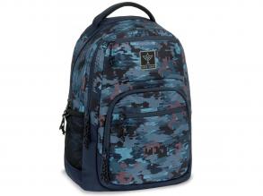 Ars Una: Hyde navy blue camouflage AU-5 Schultasche, Rucksack 33x49x23cm