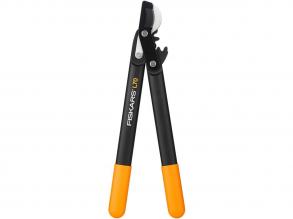 Fiskars PowerGear Kunststoff-Getriebeschere mit Hakenkopf (S) L70