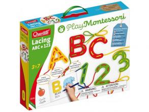 Quercetti: Montessori ABC+123 Korsett Entwicklungsspiel