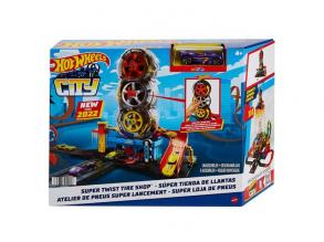 Hot Wheels: City Triple Wheeled Tire Service Spielzeugset - Mattel