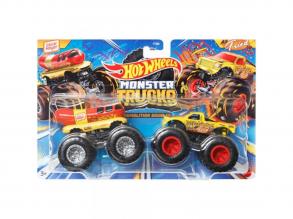 Hot Wheels Monster Trucks Demolition Doubles Oscar Mayer vs All Fried Up 2tlg. kleines Auto-Set 1/64