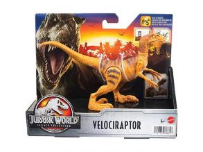 Jurassic World 3: Angreifender Dinosaurier Velociraptor - Mattel