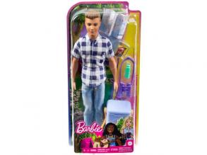 Barbie: Camping Ken Puppe mit Zubehör im karierten Hemd - Mattel