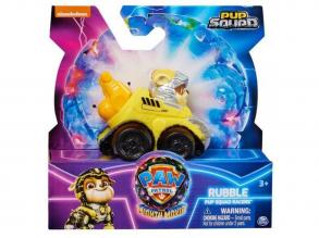 Paw Patrol The Super Movie: Pup Squad Racers mit Rubble Minifigur Fahrzeug - Spin Master