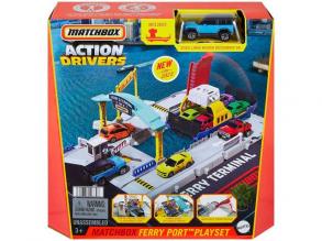 Matchbox: Fährboot-Spielzeugset mit kleinem Auto - Mattel