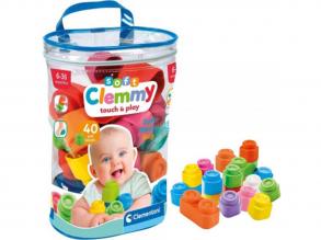 Clemmy: Weiche farbige Bausteine für Babys 40-teiliges Set - Clementoni