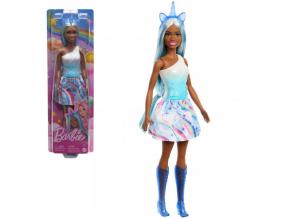 Barbie Dreamtopia: Einhornpuppe im blauen Regenbogenkleid - Mattel