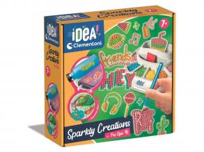 Die Idee! Sparkly Creations Pop Style Strassstein Bild Maker Set - Clementoni