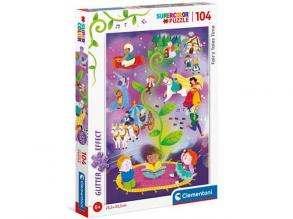 Geschichte Zeit Supercolor glitter puzzle 104pcs - Clementoni