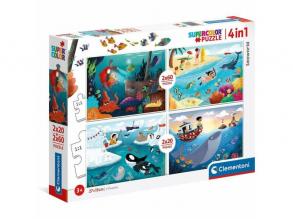 Unterwasserwelt - 4 in 1 Puzzle - Clementoni