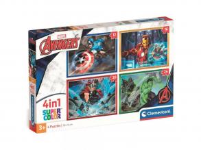 Marvel: Avengers 4-in-1 Supercolor-Puzzle - Clementoni