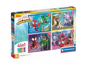 Marvel Spidey 4 in 1 Supercolor-Puzzle - Clementoni