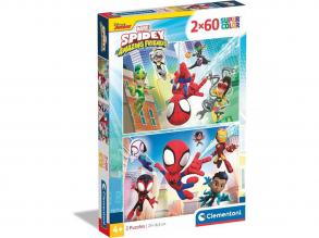 Disney Spidey 2x60 Teile Supercolor puzzle - Clementoni