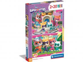 Super Kitties 2x20 Teile Supercolor puzzle - Clementoni