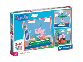 Peppa Pig 3x48 Teile Supercolor puzzle - Clementoni