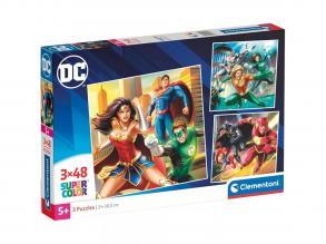 DC Justice League 3x48 Teile Supercolor puzzle - Clementoni