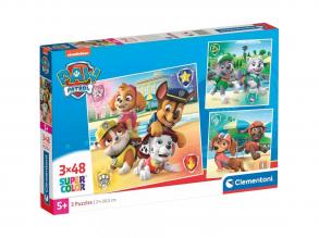 Paw Patrol 3x48 Teile Supercolor Puzzle - Clementoni