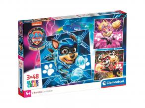 Paw Patrol The Super Movie 3x48 Teile Supercolor Puzzle - Clementoni