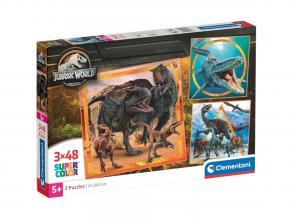 Jurassic World 3x48 Teile Supercolor puzzle - Clementoni