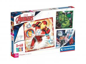 Avengers 3x48 Teile Supercolor puzzle - Clementoni