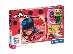 Miraculous 3x48 Teile Supercolor Puzzle - Clementoni