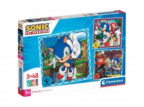 Sonic 3x48 Teile Supercolor puzzle - Clementoni