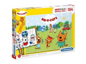 Ici Tiny Kittens Double 2 in 1 104pcs buntes doppelseitiges Puzzle - Clementoni