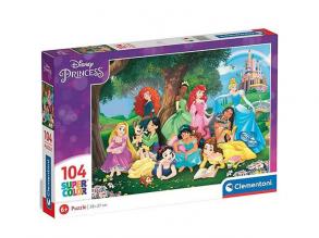 Disney Prinzessinnen 104pcs Super Farbe Puzzle - Clementoni