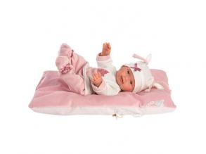 Llorens: Bebita neugeborenes Baby 26cm mit rosa Kissen