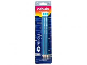 Nebulo: Graphitstift dreieckig 2B Satz von 3