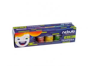 Nebulo: Farbtempera-Set im 25ml-Tiegel, 6-teilig