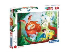 Der Drache und der Ritter 180pcs Premium-Puzzle 48x33cm - Clementoni