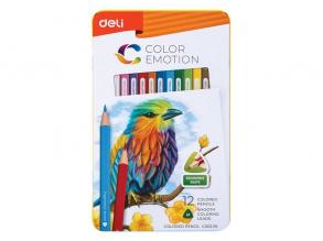 Deli Color Emotion 12 Stück Buntstifte in verschiedenen Farben