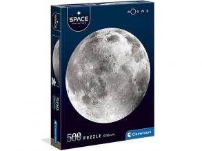 Space Collection: Mond rund 500pcs Puzzle - Clementoni