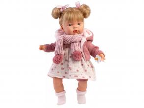 Llorens: Joelle 38cm Puppe mit Stimme in gestricktem Mantel und Schal