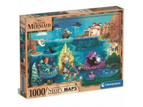 Disney: Die kleine Meerjungfrau Karte puzzle 1000pcs - Clementoni