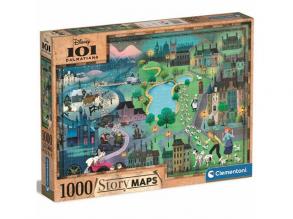 Disney: 101 Welpen Karte Puzzle 1000pcs - Clementoni