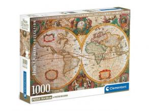 Alte Landkarte HQC 1000teiliges Puzzle mit Poster - Clementoni