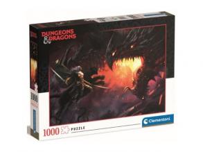 Dungeons & Dragons: Schwarzer Drache HQC 1000teiliges Puzzle - Clementoni