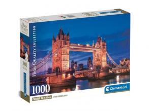 Tower Bridge bei Nacht HQC 1000teiliges Puzzle mit Poster - Clementoni