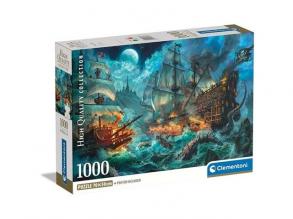 Hochwertige Kollektion - Piratenangriff 1000 Teile Puzzle - Clementoni