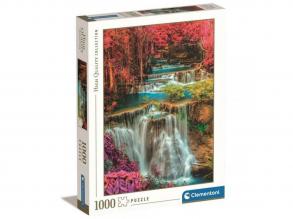 Wunderschöner Wasserfall in Thailand in Herbstfarben HQC 1000 Teile Puzzle - Clementoni